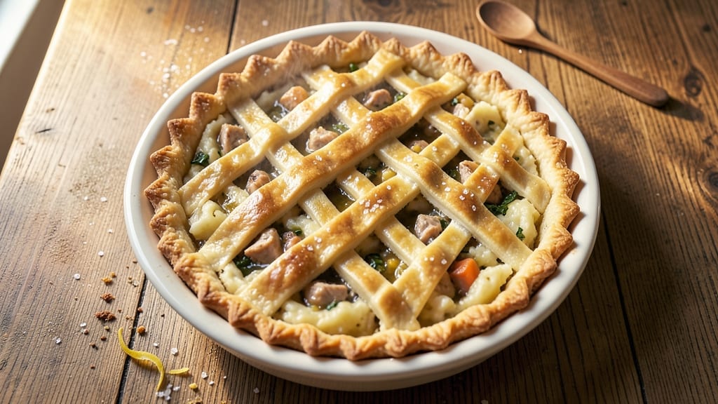 Pot Pie Crust Recipe No Butter: Olive Oil Crispy Lattice Without Shrinkage