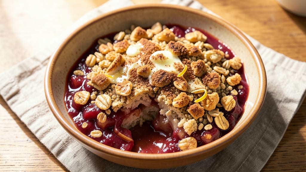 Apple Crisp Recipe Made With Apple Pie Filling and Oatmeal: Spiced Filling Baked Under Toasted Oat Crunch