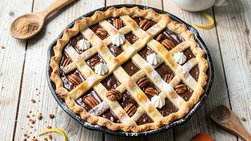 Amish Chocolate Pecan Pie Recipe: Deep Cocoa Crunch and Vanilla Streusel Swirls