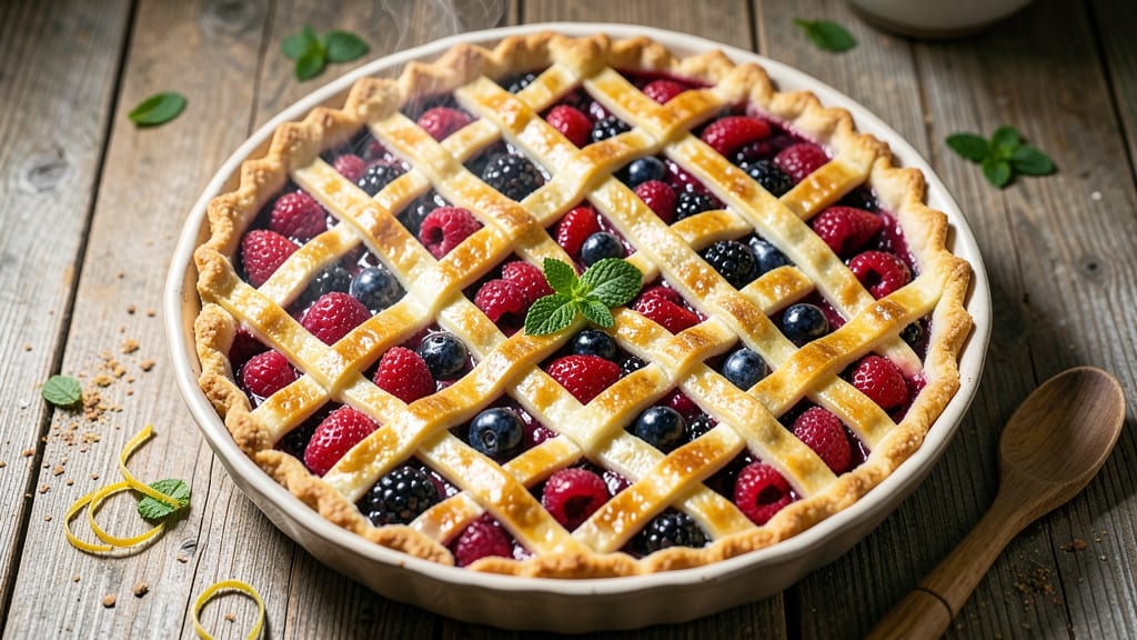 All Berry Pie Recipe: Bursting Fruit Medley With Foil-Sealed Crust Brilliance