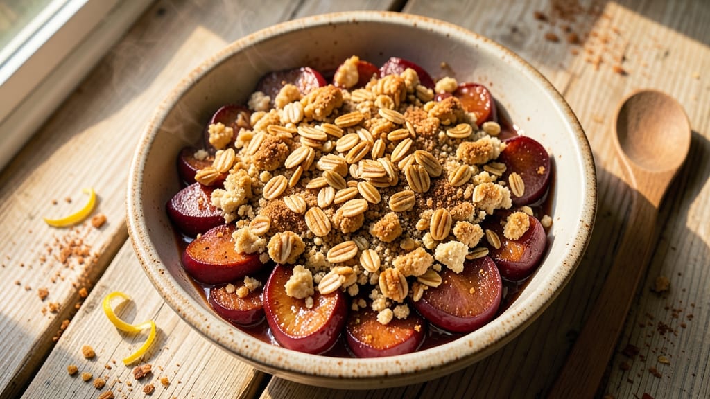 Apple Crisp Recipe With Pie Filling and Oatmeal: Warm Spice-Cinnamon Crunch Over Melty Fruit