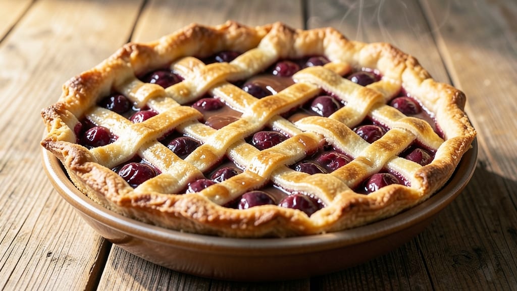 10-Inch Cherry Pie Recipe: Deep Dish With Juicy Fruit and Crispy Lattice