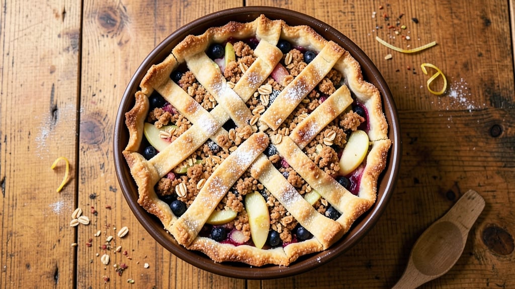 Apple Mountain Berry Crumb Pie Recipe: Tart-Sweet Crunch With Foil-Sealed Crust Brilliance