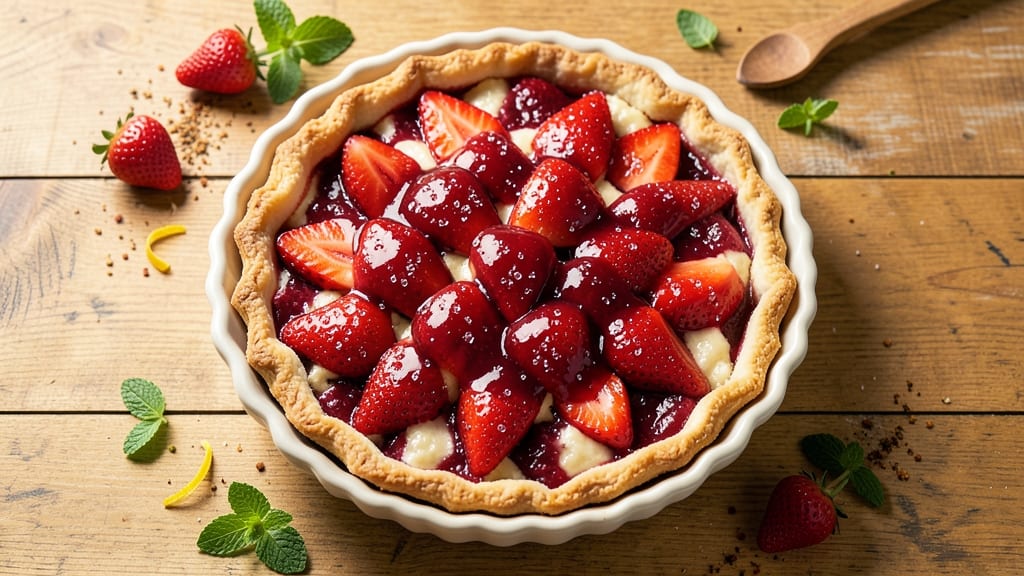 Fresh Strawberry Pie Recipe Without Jello: Ultra-Firm Whipped Cream Topping