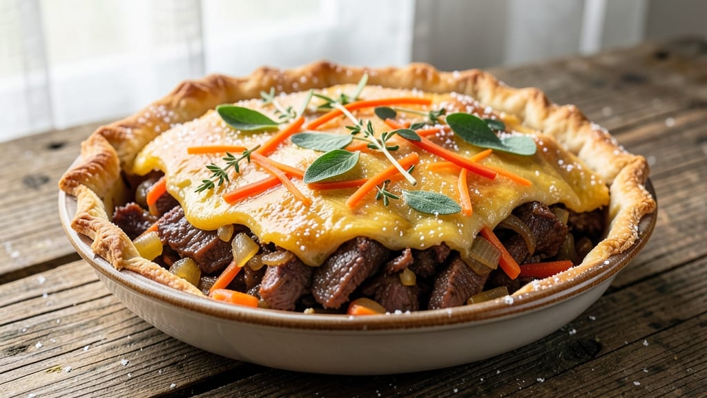 American Indian Meat Pie Recipe: Savory-Spiced Gravy Over Flaky Pastry Layers