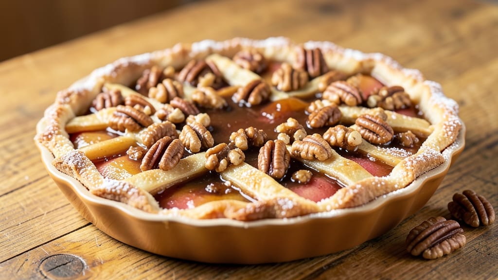 Apple Pecan Praline Pie Recipe: Crunchy Nut Clusters and Caramelized Sweetness Fusion