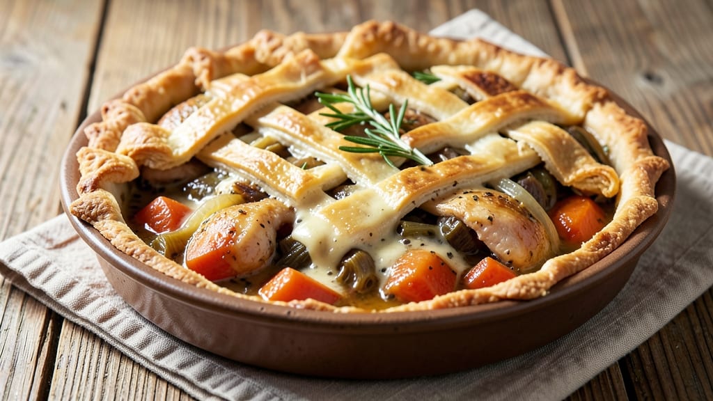 Rustic Chicken Pot Pie Recipe: Homestyle Gravy and Flaky Lattice Crust Magic