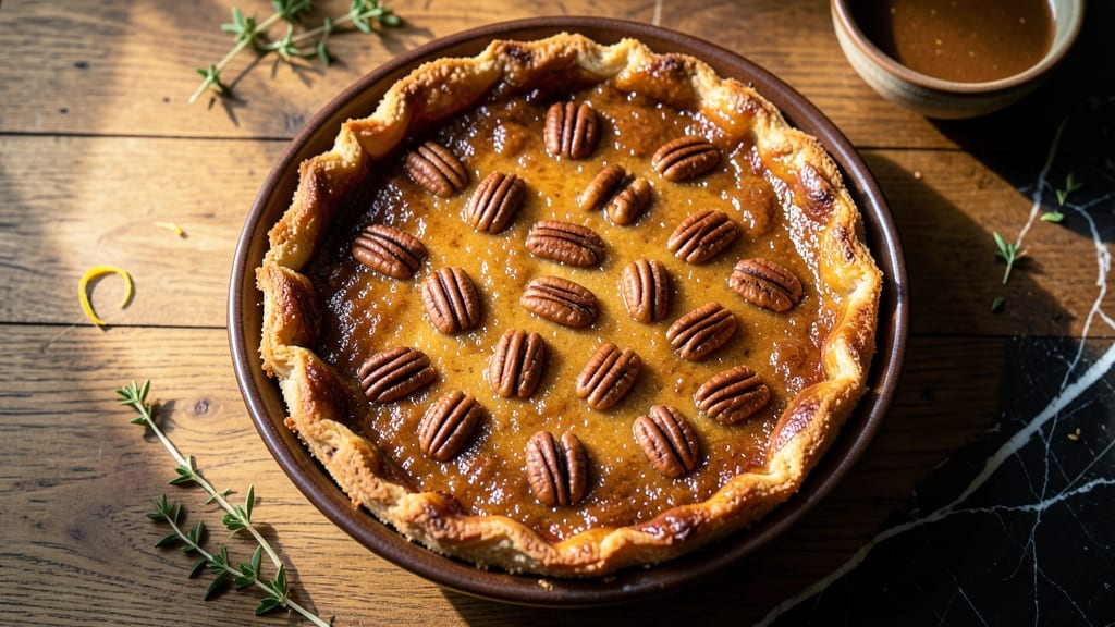 All Natural Pecan Pie Recipe: Nutty-Caramel Swirls With Foil-Sealed Crust