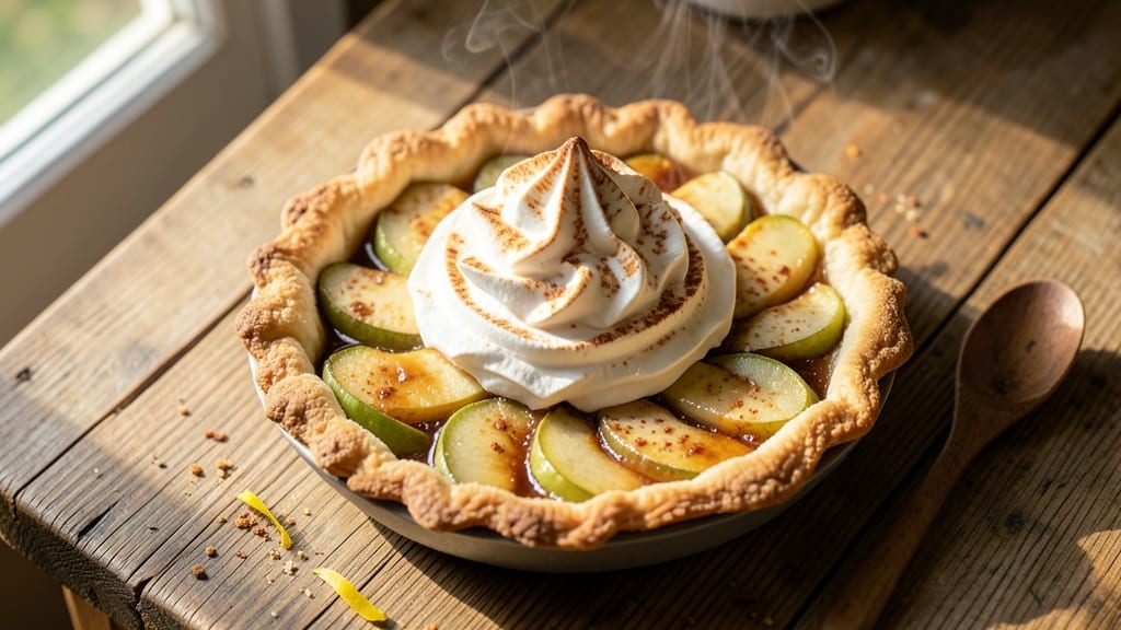 Apple Meringue Pie Recipe: Cloud-Topped Vanilla Magic With Foil-Sealed Crust