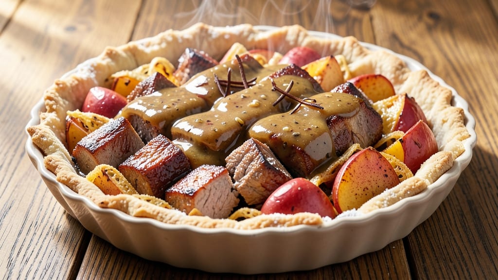 Rappie Pie Recipe with Pork: Smoky Gravy and Savory Potato Crust Harmony