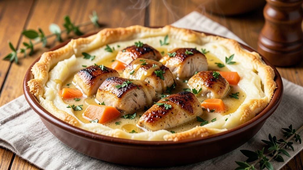 Pot Pie With Mashed Potato Crust Recipe: Twice-Baked Crust That Stays Golden and Crispy