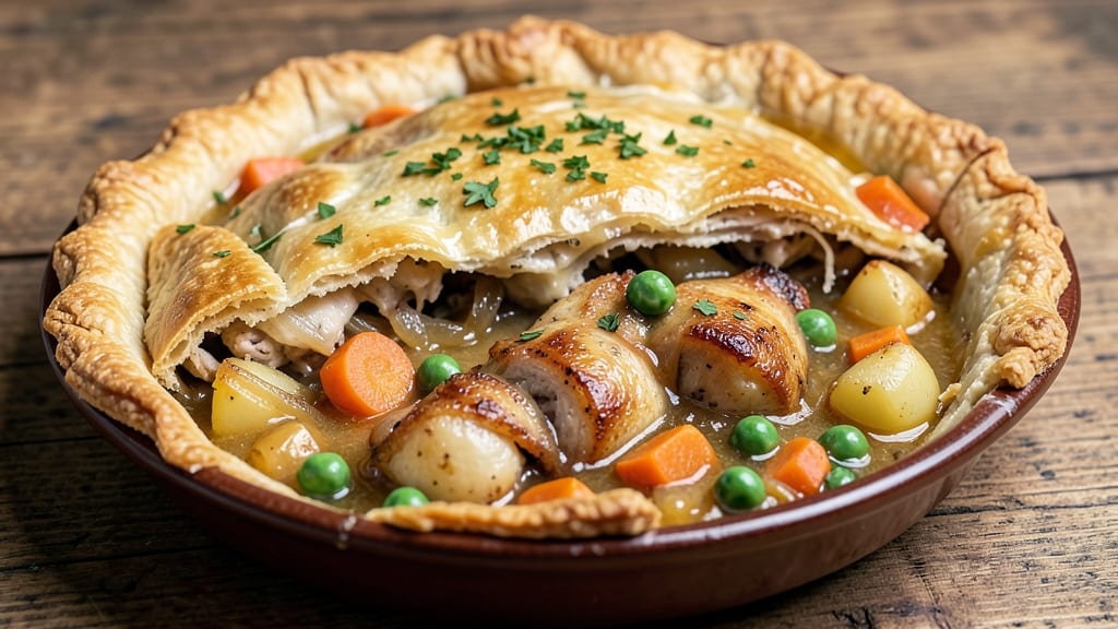 Sloppy Chicken Pot Pie Recipe: Gravy-Braised Chicken and Veggies in One Dish
