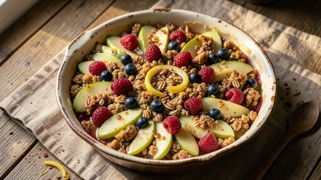 Apple Berry Crumble Pie Recipe: Sweet-Tart Fruit Burst With Buttery Streusel Crown