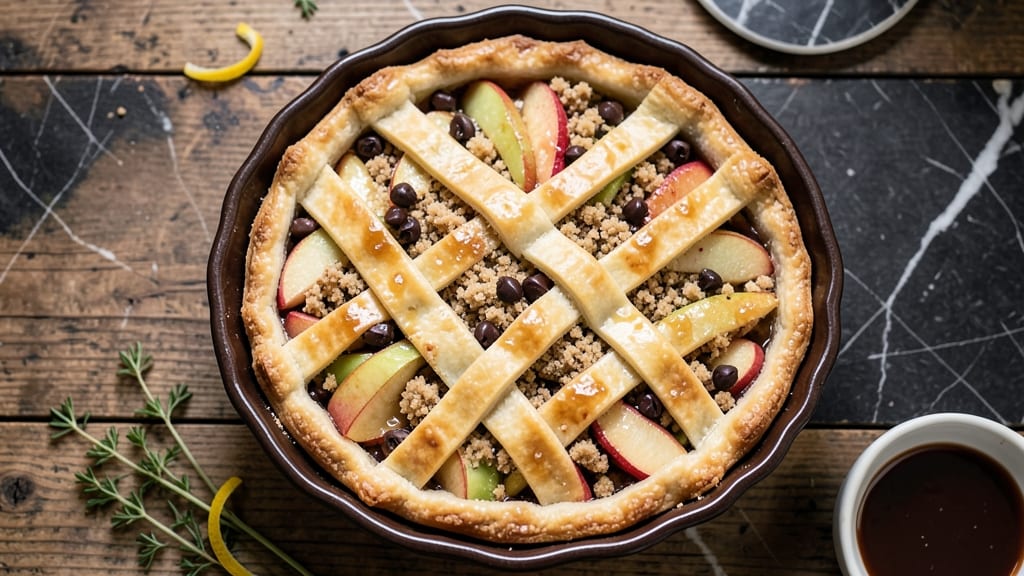 Rocky Mountain Chocolate Factory Apple Pie Apple Recipe: Deep Cocoa-Caramel Crust With Spiced Filling
