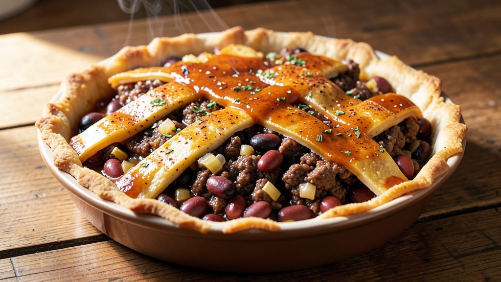 Chilli Pot Pie Recipe: Smoky Beef and Bean Filling Under Golden Pastry