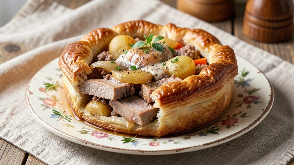 Pork Pie Tourtiere Recipe: Savory Meat Pie with Spiced Filling and Flaky Crust
