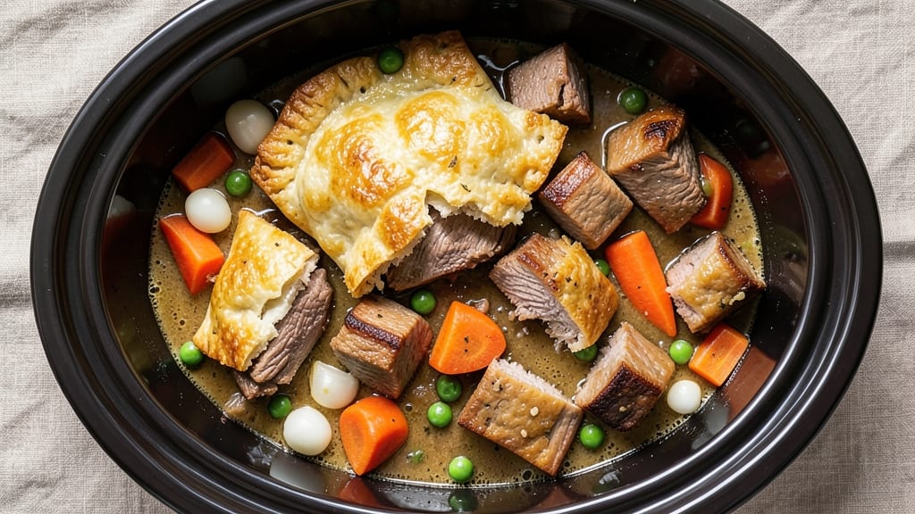 Slow Cooker Beef Pot Pie Recipe: Flaky Crust, Savory Gravy, Zero Effort