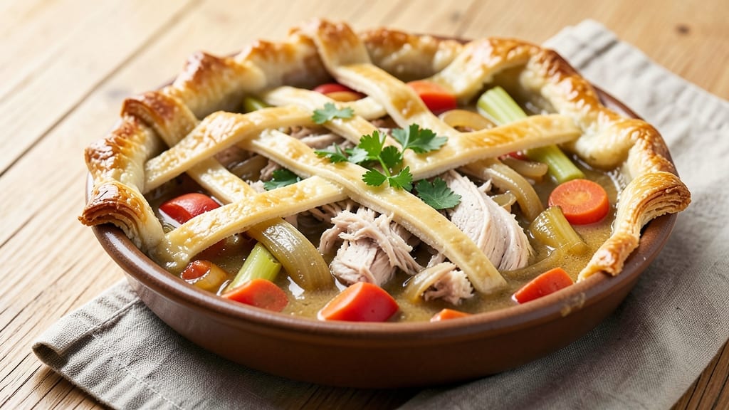 Ree Drummond's Turkey Pot Pie Recipe: Savory Gravy and Flaky Lattice Crown