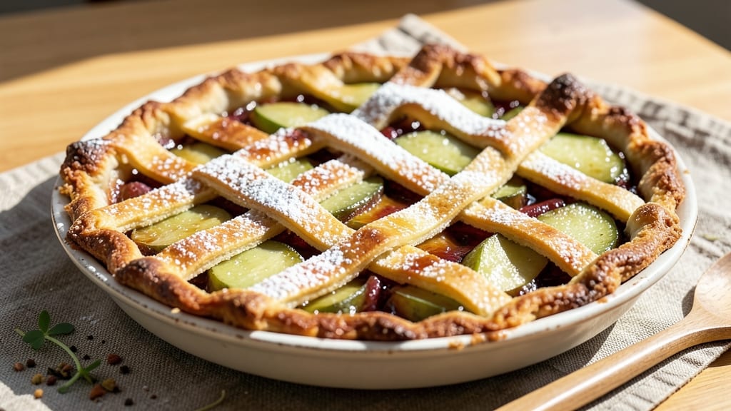 Plain Apple Pie Recipe: Buttery Lattice Crust Over Spiced Filling