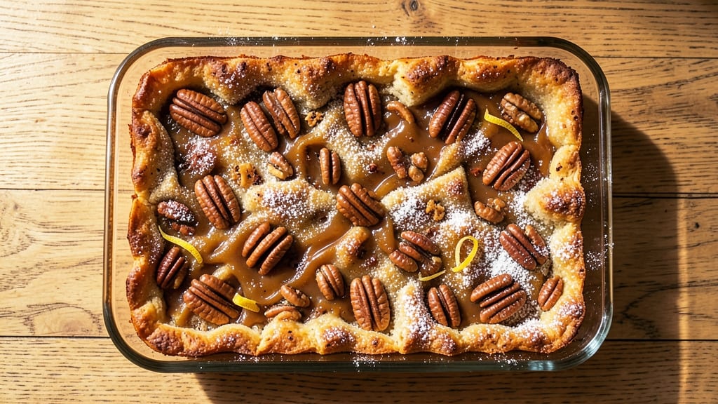 5-Ingredient Pecan Pie Bars Recipe: Crunchy Clusters Over Creamy Filling