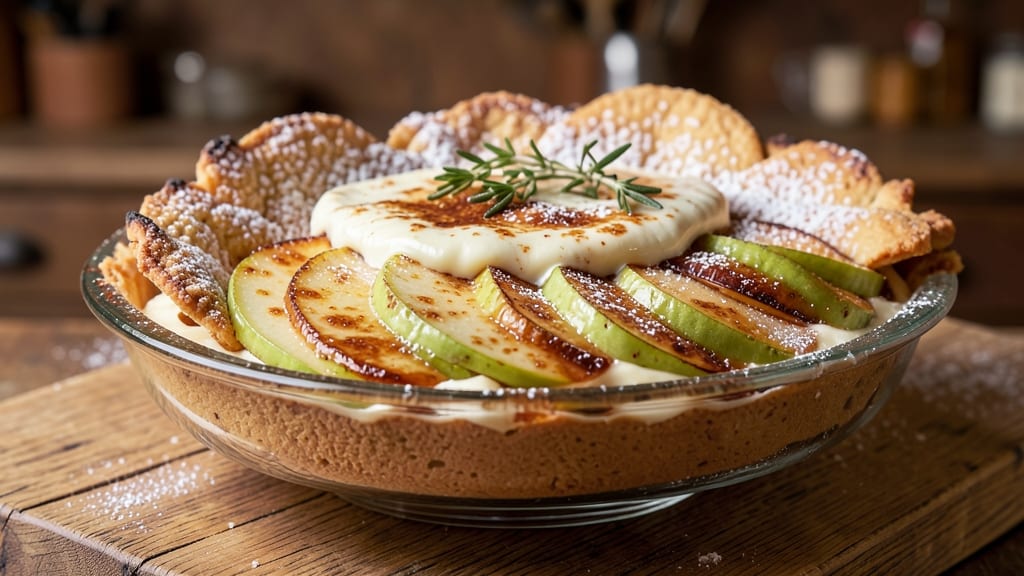 Apple Charlotte Pie Recipe: Vanilla Bean Swirls and Buttery Crunch Layers