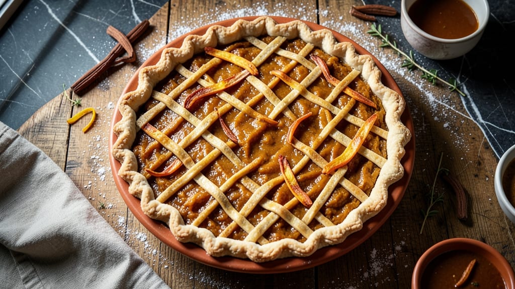 1600s-Style Pumpkin Pie Recipe: Spiced Filling and Foil-Sealed Crust Brilliance