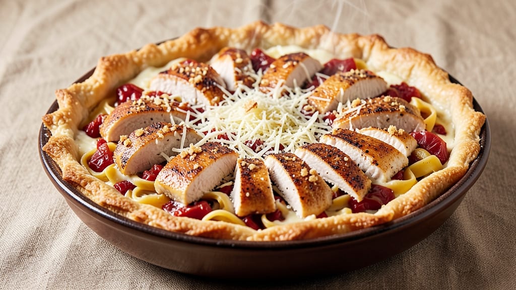 American Cafe Smoked Chicken Pasta Pie Recipe: Smoky-Spiced Comfort with Crispy Top
