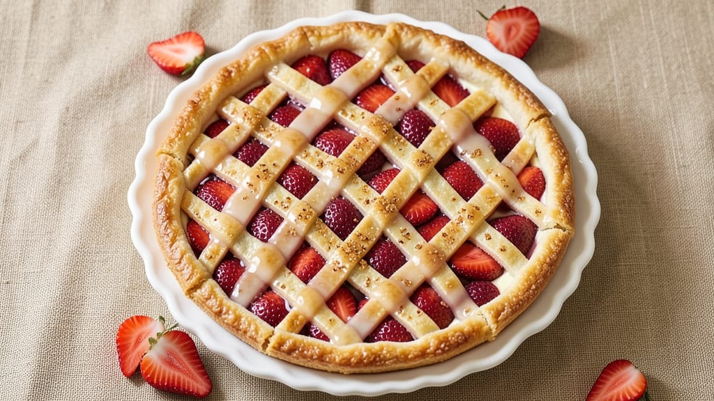 5 Star Strawberry Pie Recipe: Juicy Fruit Lattice With Foil-Sealed Crust