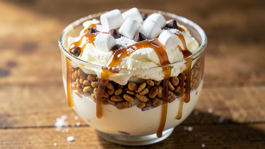 Rice Krispie Ice Cream Dessert Recipe: Crunchy Clusters and Creamy Vanilla Swirls