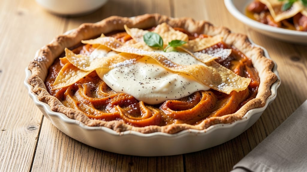 S&S Cafeteria Sweet Potato Pie Recipe: Vanilla Bean Swirl with Foil-Sealed Crispness
