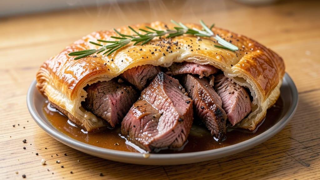 Roast Beef Meat Pie Recipe: Savory Crust Hugging Juicy Beef and Herby Gravy