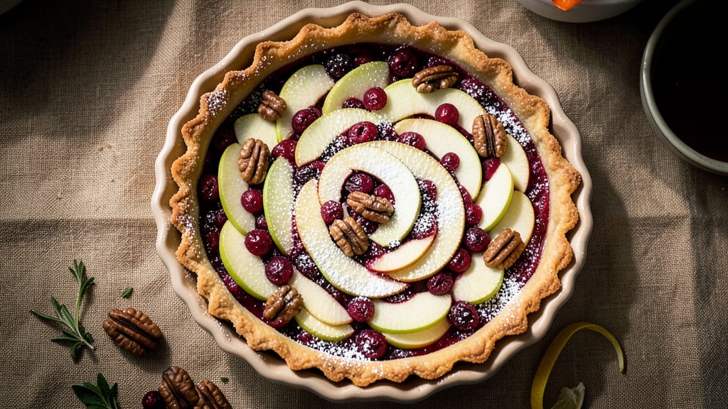 Apple Cranberry Walnut Pie Recipe: Tart-Sweet Crunch With Buttery Lattice Layers