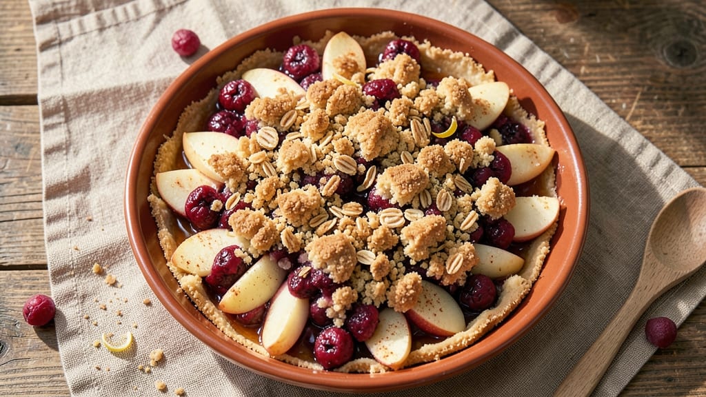 Apple Boysenberry Crumble Pie Recipe: Tart-Sweet Berry Burst With Buttery Streusel Topping
