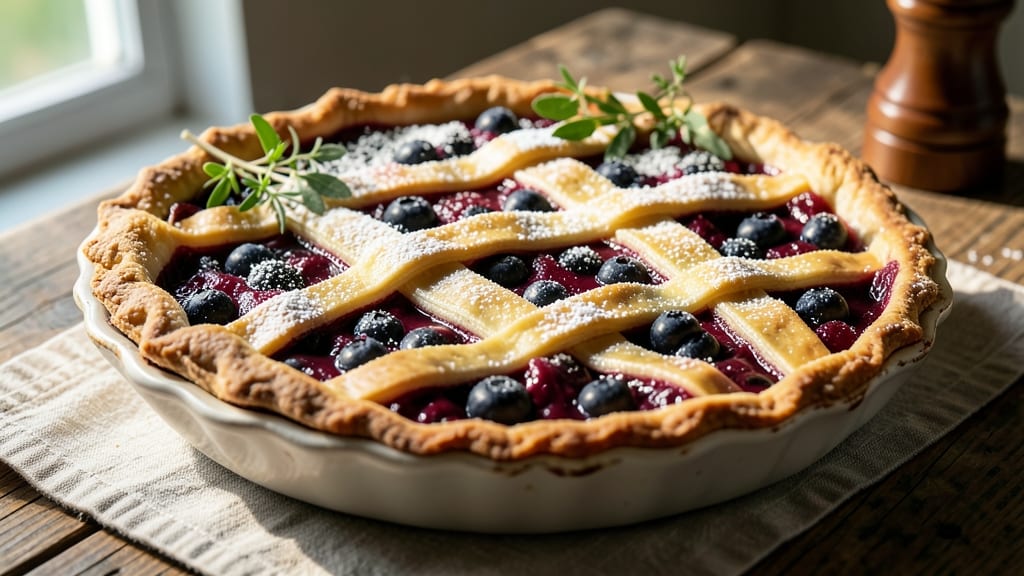 10-Inch Blueberry Pie Recipe: Bursting With Juicy Fruit and Buttery Lattice Crunch