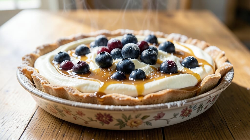 Fresh Blueberry Pie No-Bake Recipe: Creamy Mousse Layers With Fresh Fruit Topping